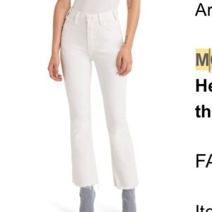 MOTHER The Hustler High Waist Fray
Hem Ankle Bootcut Jeans (Fairest of them All)